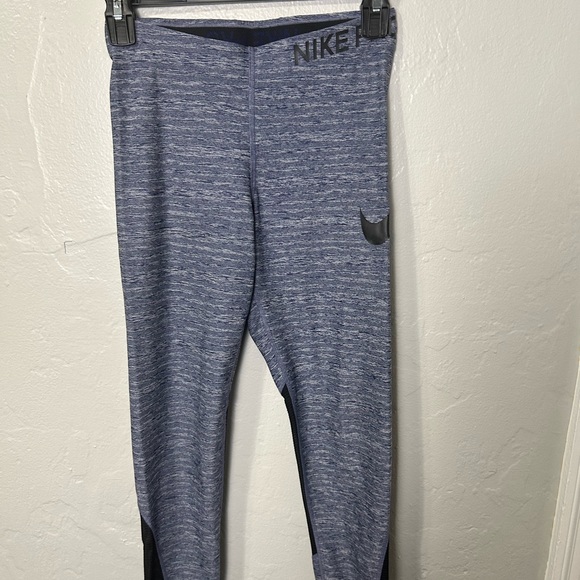 Nike Pro Tight Fit Training Tights Blue - Picture 3 of 6